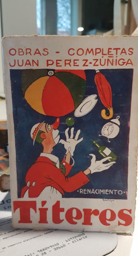 Portada do libro de Títeres. Pérez-Zúñiga, Juan.