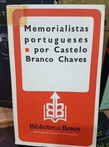 Portada do libro de MEMORIALISTAS PORTUGUESES-BRANCO CHAVES. (T)