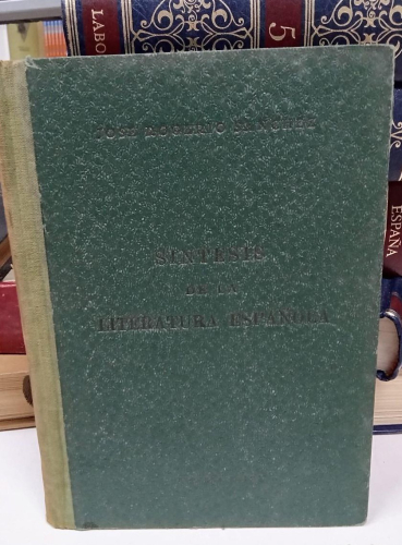 Portada do libro de Síntesis de historia de la literatura española: segunda parte.- Sánchez, José Rogerio (B)