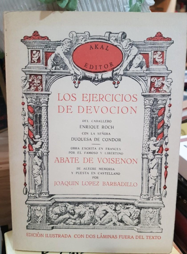 Portada do libro de LOS EJERCICIOS DE DEVOCIÓN. ABATE DE VOISENON (T)
