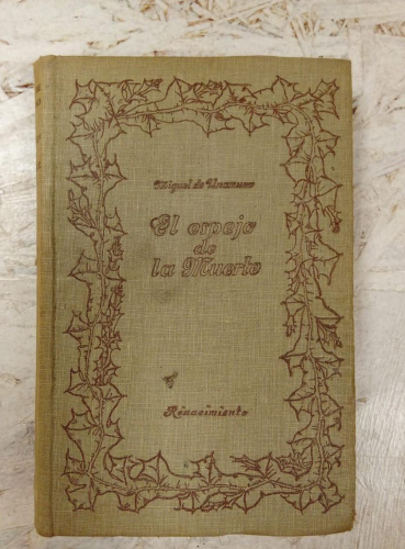 Portada do libro de MIGUEL DE UNAMUNO : EL ESPEJO DE LA MUERTE (1913, Primera edición)