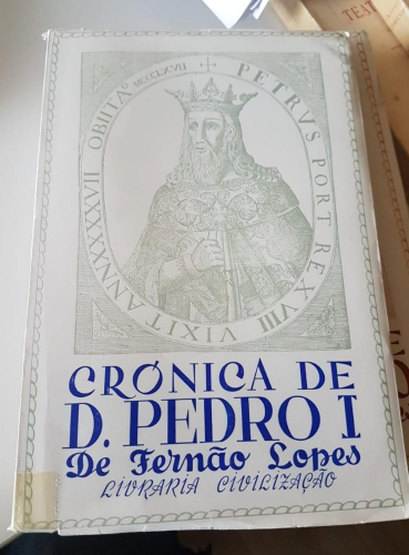 Portada do libro de CRÓNICA DO SENHOR REI DOM PEDRO I LOPES. (Fernão)