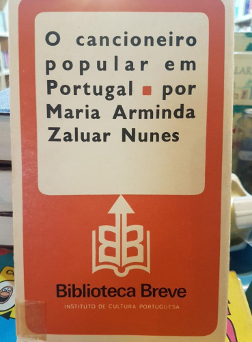 Portada do libro de O CANCIONEIRO POPULAR EM PORTUGAL-María Arminda Zaluar (T)