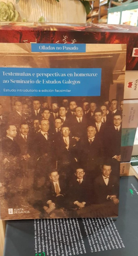 Portada do libro de Testemuñas e perspectivas en homenaxe ao Seminario de Estudos Galegos (t)