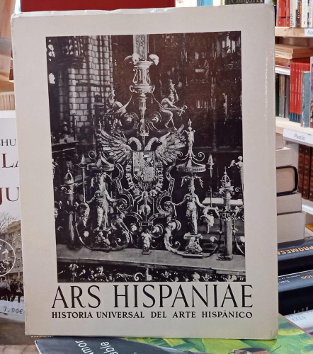 Portada do libro de ARS HISPANIAE, ARTES DECORATIVAS EN LA ESPAÑA CRISTIANA, ALCOLEA, PLUS ULTRA 1975 (T)