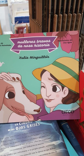 Portada do libro de Mulleres Bravas da nosa historia: Xulia Minguillón (t)