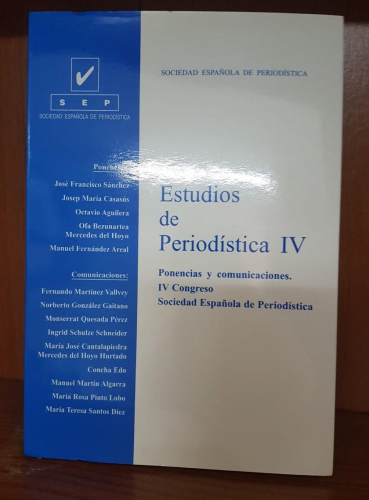 Portada do libro de Estudios de periodismo. 4,5,8,11 y 12