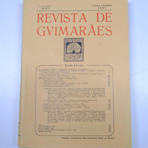 Portada do libro de Revista de Guimaraes. AAVV.