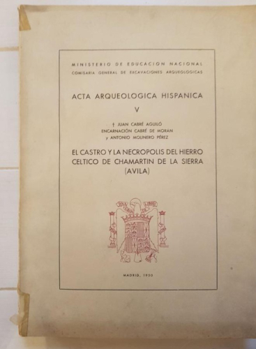 Portada do libro de Acta arqueológica hispánica 5.