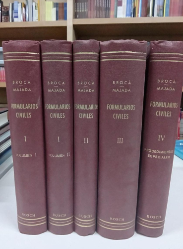 Portada do libro de Manual de formularios civiles. Brocá y Majada.