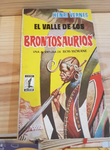 Portada do libro de Bob Morane. El valle de los brontosaurios T