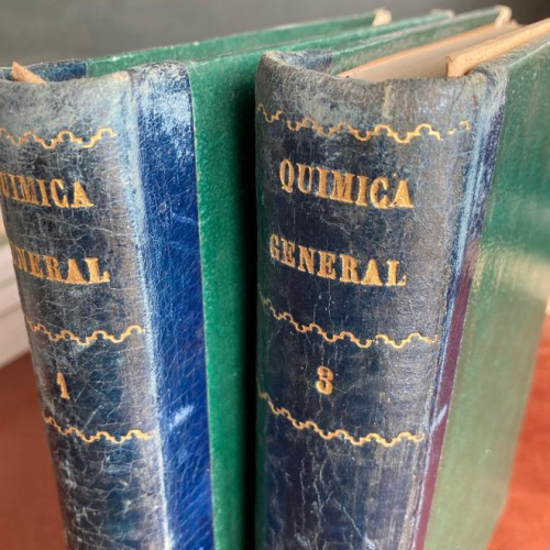 Portada do libro de Lecciones de química general. Tomo 1 y 2. Dr. Federico Relimpio y Ortega.