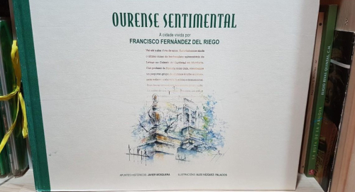 Portada do libro de OURENSE SENTIMENTAL. FERNÁNDEZ DEL RIEGO, Francisco. T