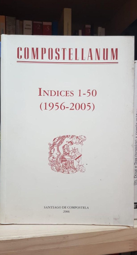 Portada do libro de Compostellanum índices 1-50. T