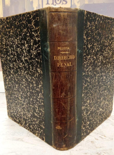 Portada do libro de Elementos de Derecho penal - PESSINA ENRIQUE - 1892 