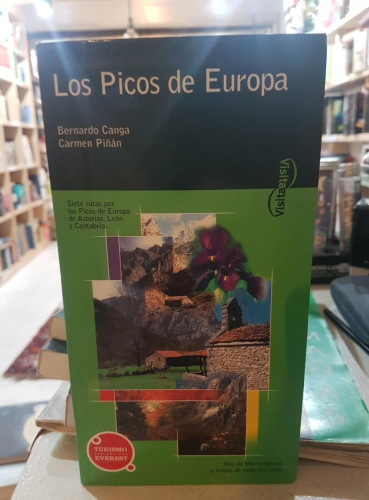 Portada do libro de Los picos de Europa, Siete rutas por Asturias, León y Cantabria, Bernardo Cangas y Carmen Piñán (L)