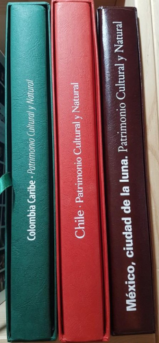 Portada do libro de México, Chile y Colombia. Patrimonio natural y cultural