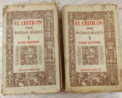 Portada do libro de EL CRITICON - LORENZO GRACIÁN- (1914) 