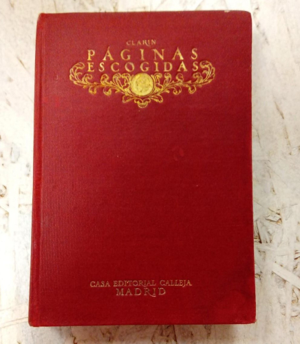 Portada do libro de PÁGINAS ESCOGIDAS - CLARÍN -1917 