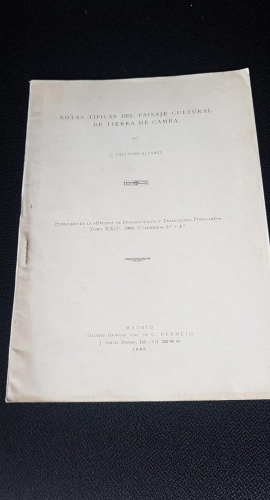 Portada do libro de NOTAS TÍPICAS DEL PAISAJE CULTURAL DE TIERRA DE CAMBA