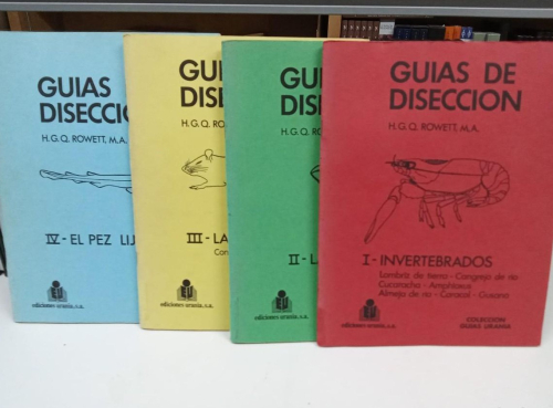 Portada do libro de GUÍAS DE DISECCIÓN ( INVERTEBRADOS, LA RANA , LA RATA , EL PEZ LIJA) (b)