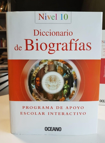 Portada do libro de Diccionario de biografías. Océano