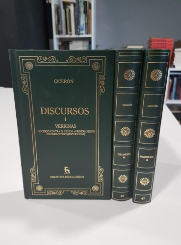 Portada do libro de DISCURSOS I-II-III, CICERÓN, BIBLIOTECA BASICA GREDOS (T)
