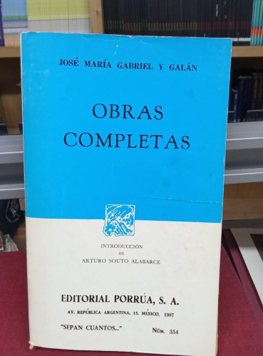 Portada do libro de OBRAS COMPLETAS - JOSE MARIA GABRIEL Y GALAN (B)