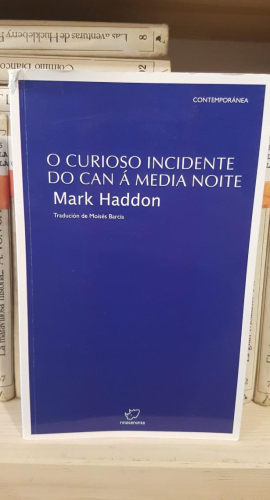 Portada do libro de O curioso incidente do can a medianoite. Mark Haddon T