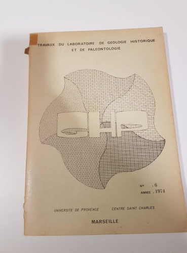 Portada do libro de Travaux du laboratoire de geologie historique e paleontologie. Marseille 1974