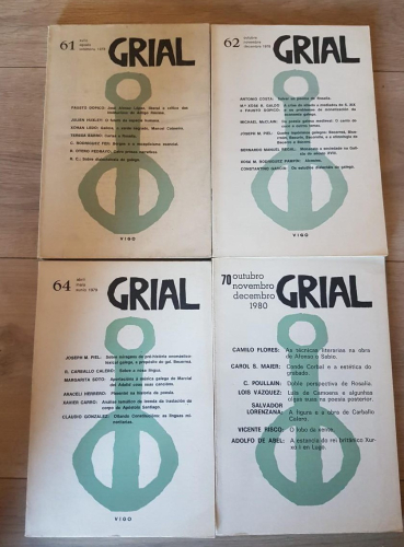 Portada do libro de 4 números GRIAL, nº 61, 62, 64 e 70.- Revista Galega de Cultura.