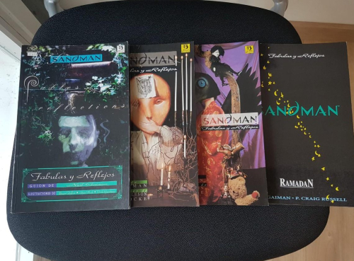Portada do libro de The sandman Fabulas y reflejos completa 4 volumenes