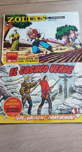 Portada do libro de Zoltan el Cíngaro 56 + el cosaco verde 88
