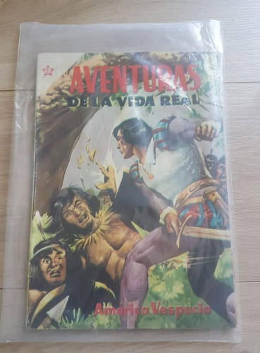 Portada do libro de Aventuras de la vida real n°3, Américo Vespucio, Novaro 1956