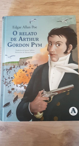 Portada do libro de O relato de Arthur Gordom Pym ilustrado. Edgar Allan Poe