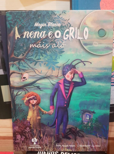 Portada do libro de A NENA E O GRILO MAIS ALO (edición en gallego) MAGIN BLANCO (T)