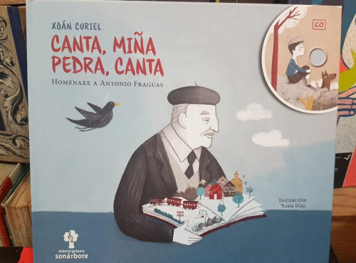 Portada do libro de CANTA, MIÑA PEDRA, CANTA (INCLUE CD) (edición en gallego) XOAN CURIEL (T)