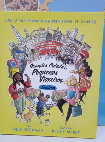 Portada do libro de GRANDES CIDADES, PEQUENOS VIAXEIROS. LONDRES (edición en gallego) (B)