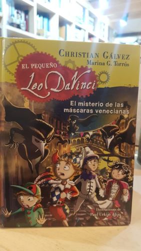 Portada do libro de El misterio de las máscaras venecianas (El pequeño Leo Da Vinci 4)