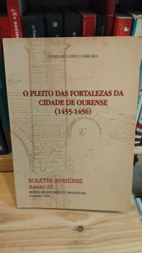 Portada do libro de O pleito das fortalezas da cidade de Ourense (1455-1456)