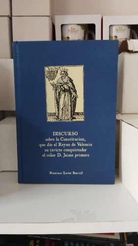 Portada do libro de Discurso sobre la constitución que dió al reyno de Valencia su