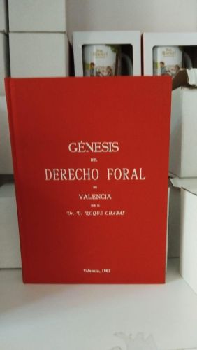 Portada do libro de Génesis del derecho foral de Valencia