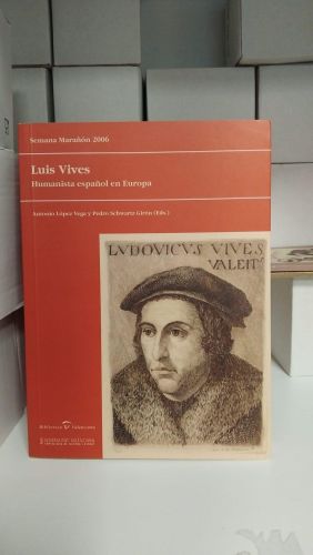 Portada do libro de Luis Vives, humanista español en Europa