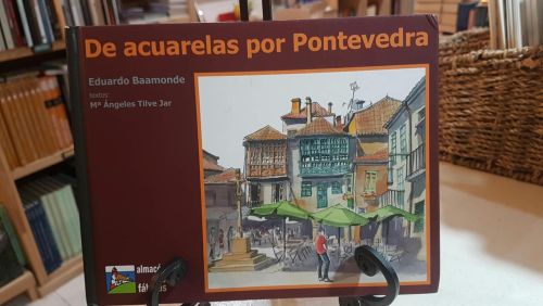 Portada do libro de De acuarelas por Pontevedra