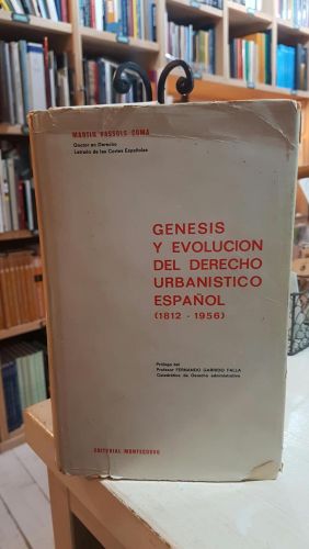 Portada do libro de Génesis y evolución del derecho urbanístico español