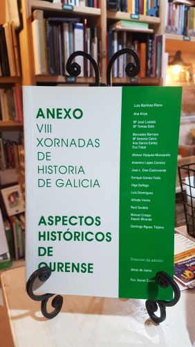 Portada do libro de VIII Xornadas de Historia de Galicia. (aspectos históricos de Ourense)