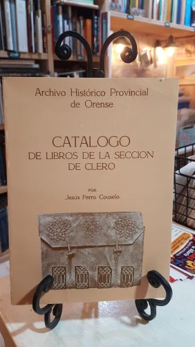Portada do libro de Catálogo de libros de la sección de clero