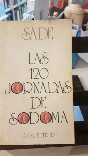 Portada do libro de Las ciento veinte jornadas de Sodoma o la escuela del libertinaje
