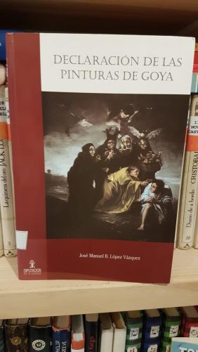 Portada do libro de Declaración de las pinturas de Goya