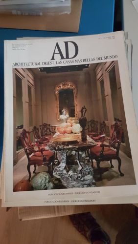 Portada do libro de Lote 20 revistas AD architectural digest